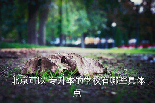  北京可以 專升本的學(xué)校有哪些具體點(diǎn)