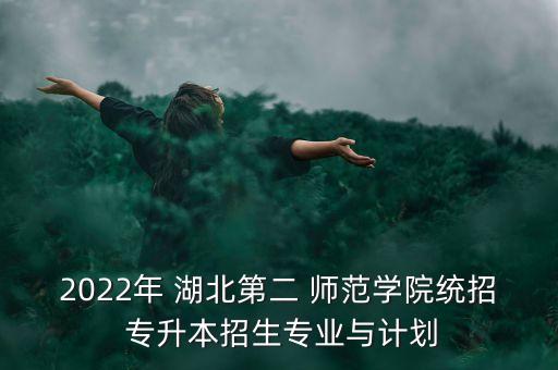 2022年 湖北第二 師范學(xué)院統(tǒng)招 專升本招生專業(yè)與計劃