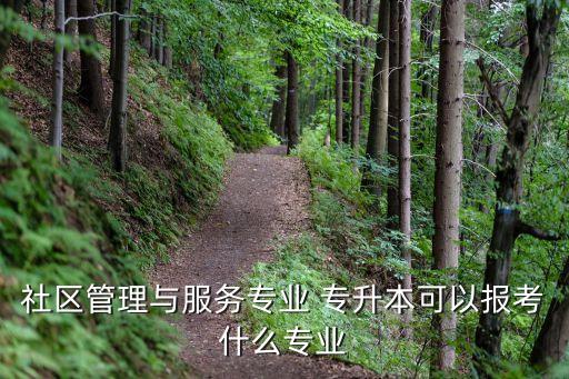 社區(qū)管理與服務(wù)專業(yè) 專升本可以報(bào)考什么專業(yè)