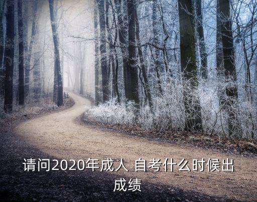 請問2020年成人 自考什么時候出成績