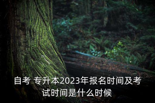 自考 專升本2023年報(bào)名時(shí)間及考試時(shí)間是什么時(shí)候