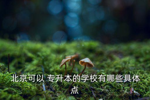  北京可以 專升本的學(xué)校有哪些具體點(diǎn)