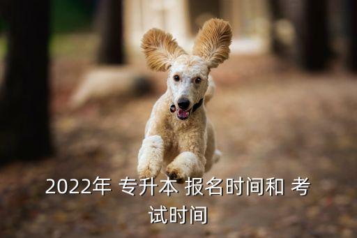 2022年 專升本 報(bào)名時(shí)間和 考試時(shí)間