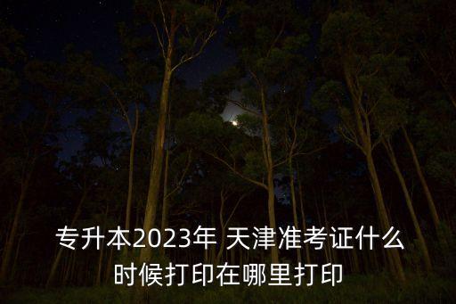  專升本2023年 天津準(zhǔn)考證什么時(shí)候打印在哪里打印