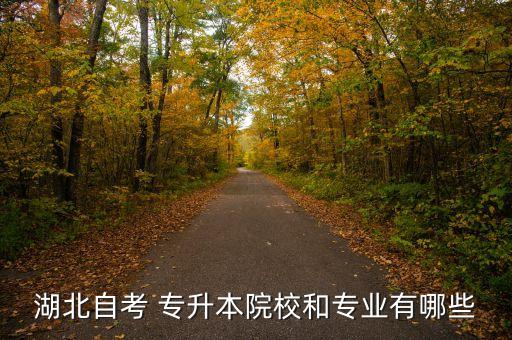 湖北自考 專升本院校和專業(yè)有哪些