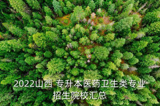 2022山西 專升本醫(yī)藥衛(wèi)生類專業(yè)招生院校匯總