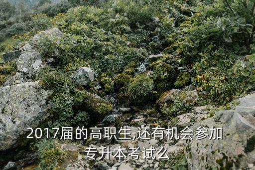 2017屆的高職生,還有機會參加 專升本考試么