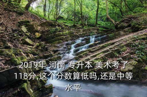 2019年 河南 專升本 美術考了118分,這個分數算低嗎,還是中等水平