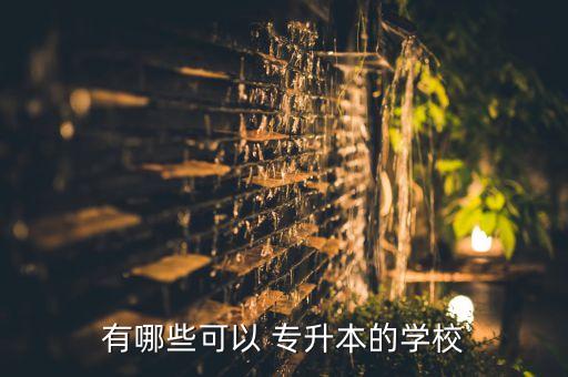 有哪些可以 專升本的學(xué)校