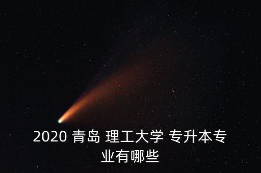 2020 青島 理工大學(xué) 專升本專業(yè)有哪些