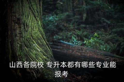  山西各院校 專升本都有哪些專業(yè)能報考