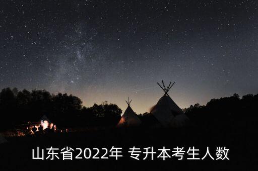  山東省2022年 專升本考生人數(shù)