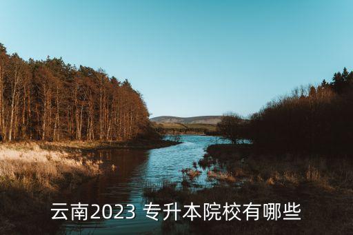 云南2023 專升本院校有哪些