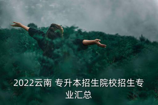 2022云南 專升本招生院校招生專業(yè)匯總