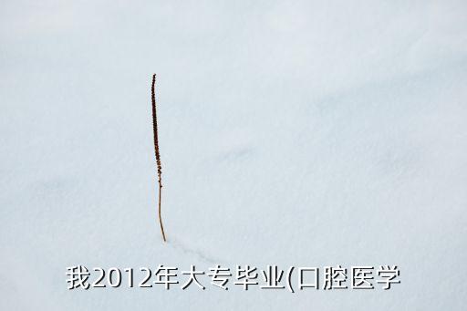 我2012年大專畢業(yè)(口腔醫(yī)學(xué)