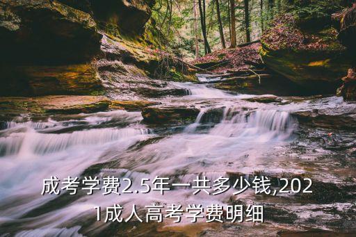 成考學(xué)費(fèi)2.5年一共多少錢,2021成人高考學(xué)費(fèi)明細(xì)