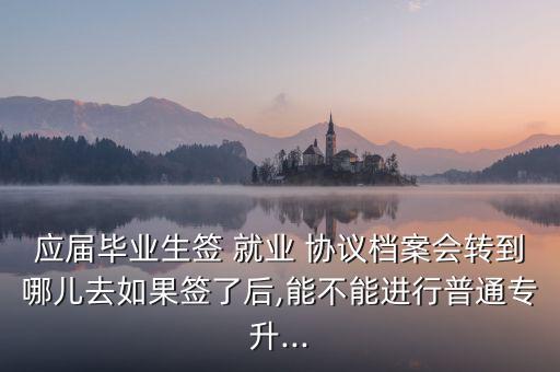 應(yīng)屆畢業(yè)生簽 就業(yè) 協(xié)議檔案會轉(zhuǎn)到哪兒去如果簽了后,能不能進行普通專升...