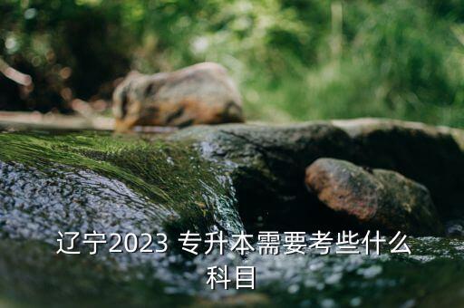  遼寧2023 專升本需要考些什么科目