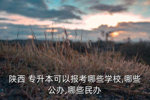 陜西 專升本可以報(bào)考哪些學(xué)校,哪些公辦,哪些民辦