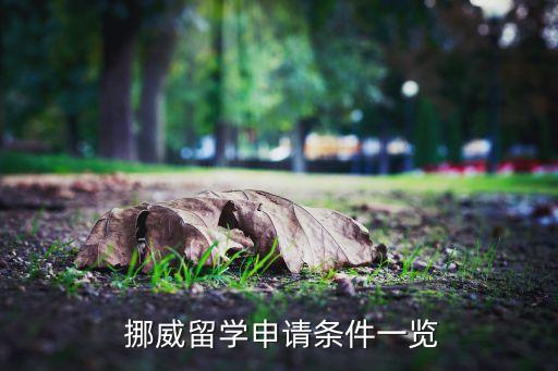  挪威留學(xué)申請(qǐng)條件一覽