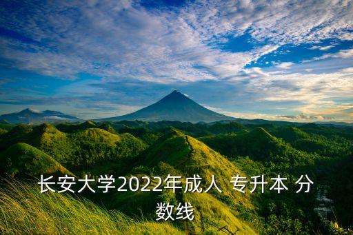 長安大學(xué)2022年成人 專升本 分?jǐn)?shù)線