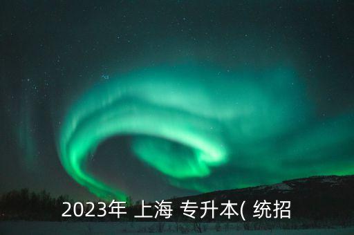 2023年 上海 專升本( 統(tǒng)招